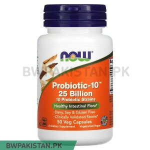 NOW Foods, Probiotic-10, 25 Billion, 50 Veg Capsules in Pakistan