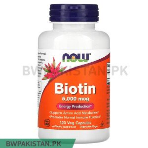 NOW Foods, Biotin, 5,000 mcg, 120 Veg Capsules in Pakistan