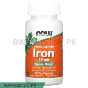 NOW Foods, Iron, Double Strength, 36 mg, 90 Veg Capsules in Pakistan