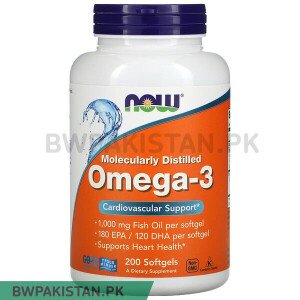 NOW Foods, Omega-3, 180 EPA /120 DHA, 200 Softgels in Pakistan